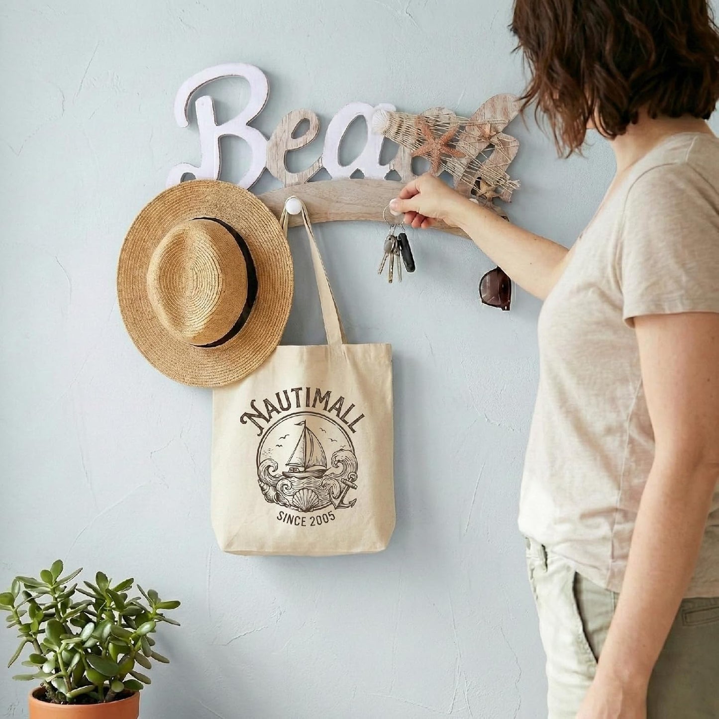 16" Beach Nautical Coat Hook Bathroom Wall Hook Rack Towel Hanger Hang