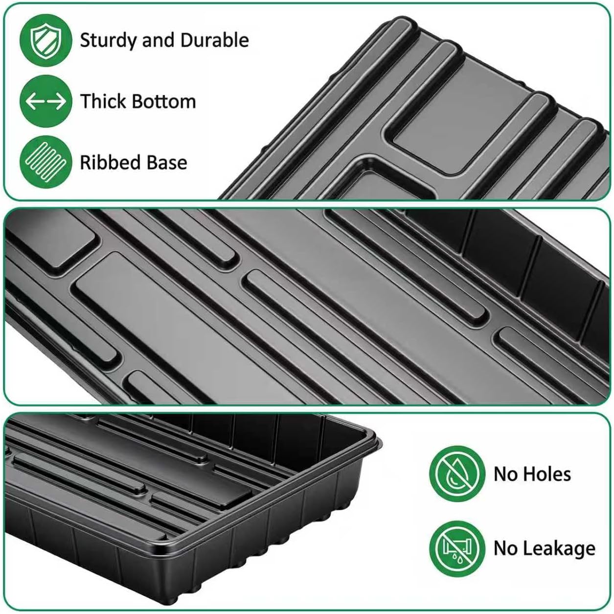 10 Plant Growing Trays,Plant Tray, Seed Tray, Seedling Tray, Propagati