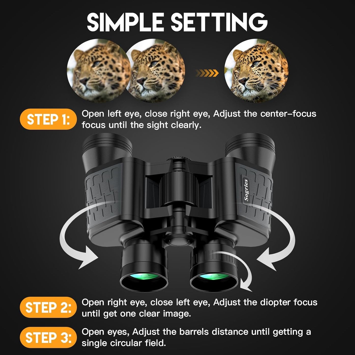 8x40 HD Binoculars for Adults -Waterproof & Compact Binoculars for Bir