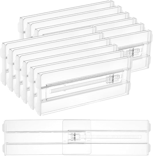 Vtopmart 12 Pack Drawer Dividers for Clothes, 4" High 10.2"-16.5" Adju