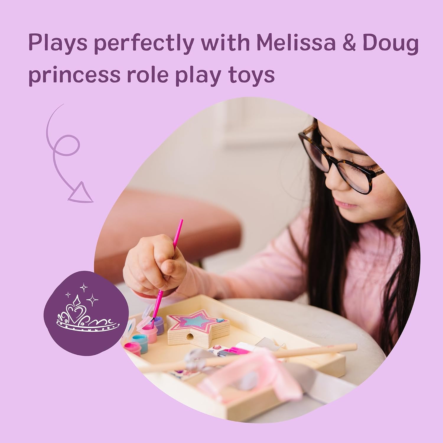 Melissa & Doug Created By Me! Paint & Decorate Your Own Wooden Princes