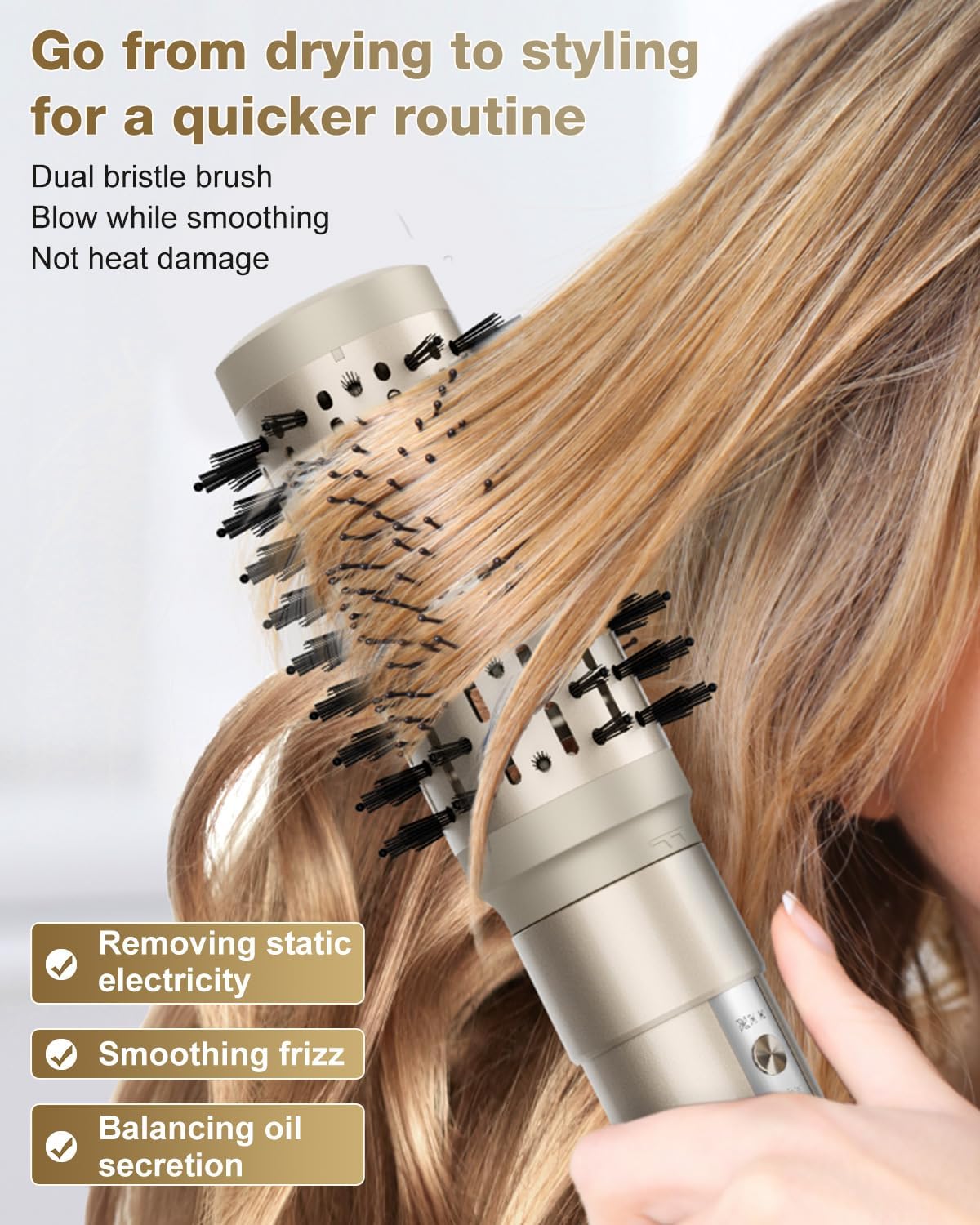 7MAGIC 6 in 1 Multi Hair Styler Dryer Brush, 110,000 RPM High-Speed, N