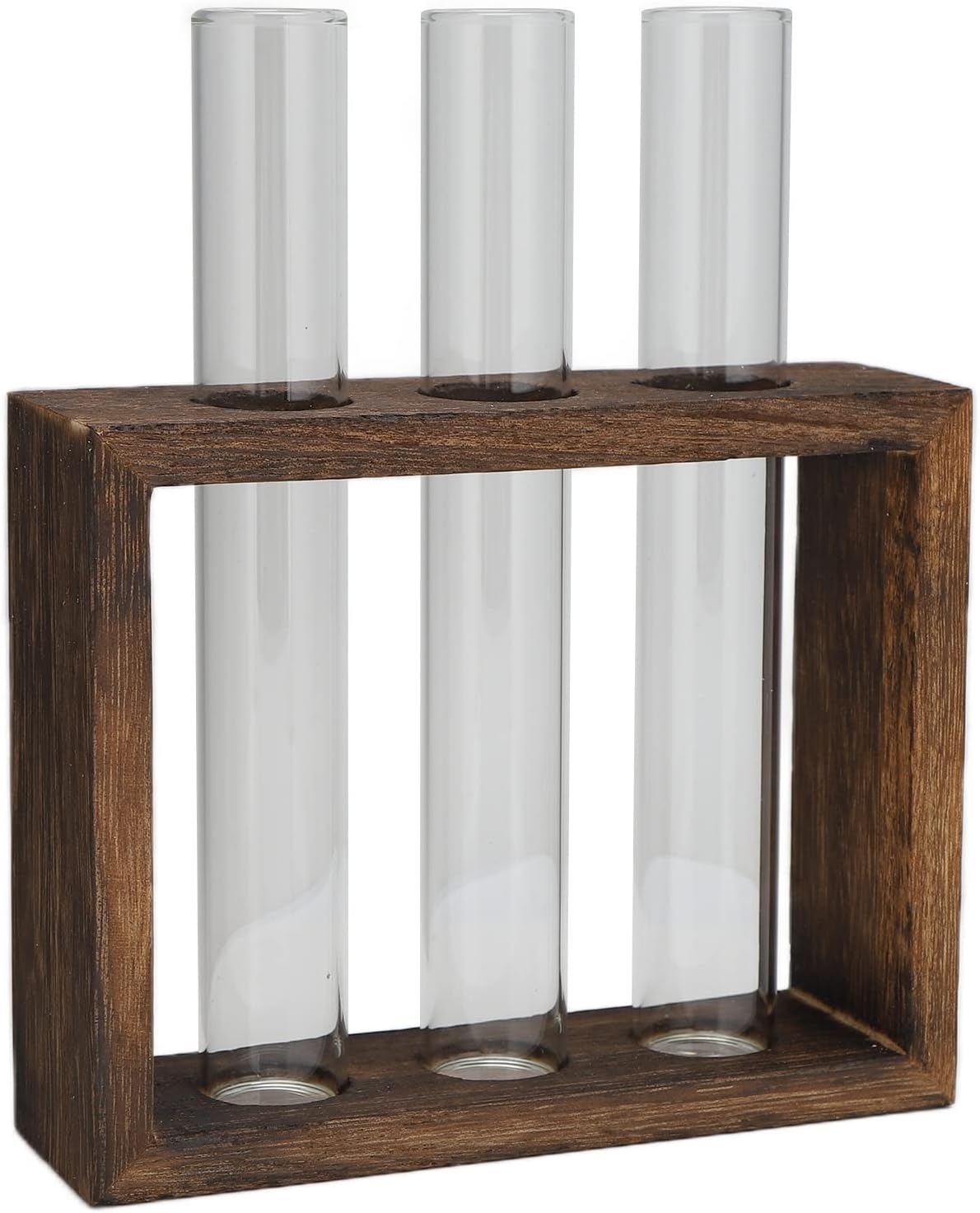GLOGLOW Plant Propagation Station,Tiered Hydroponic Planters Pots with Wooden Stand and Glass Test Tubes, Home Decoration Vase and Gifts for Women Mom Plant Lovers Unique