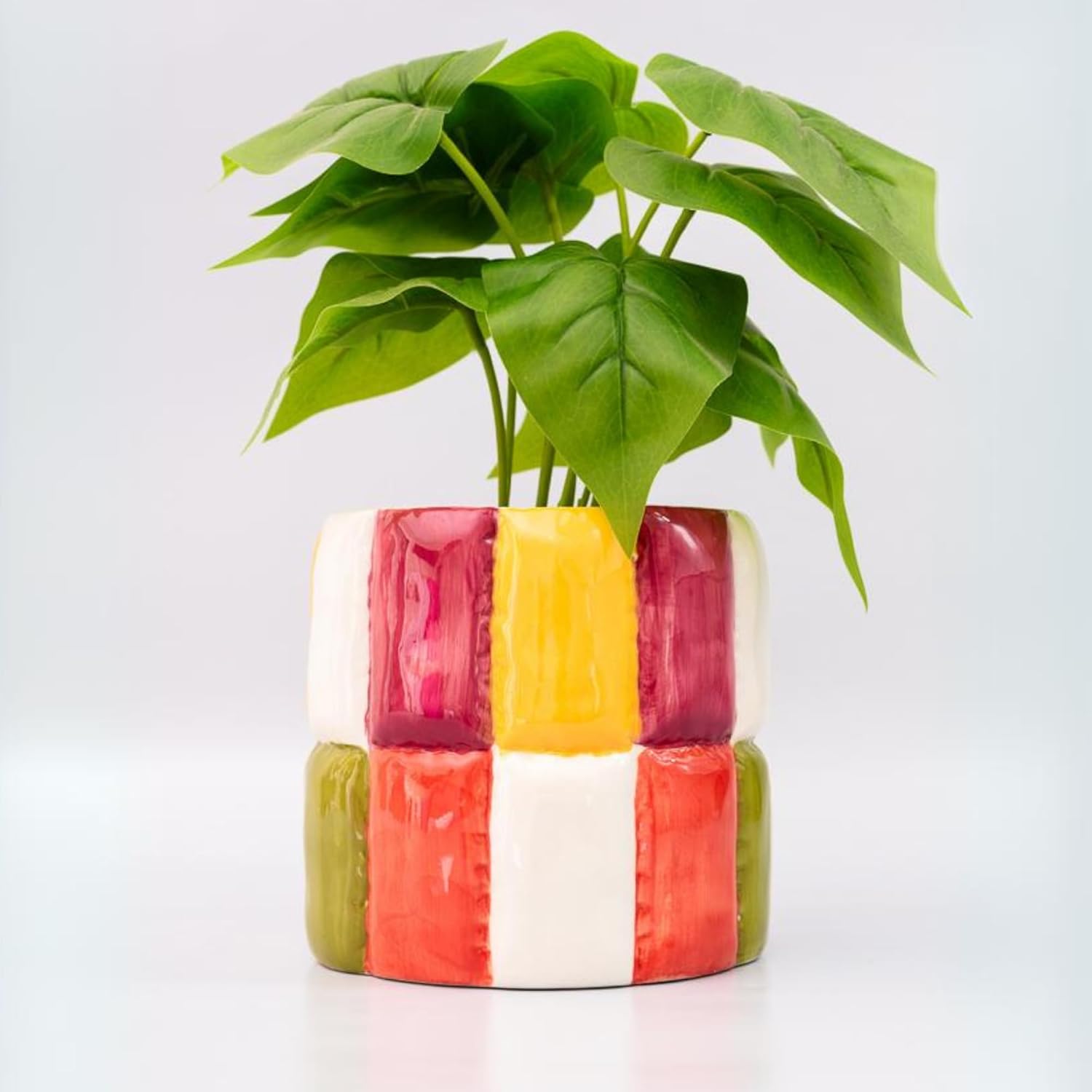 ban.do Novelty Ceramic Planter with Drainage Hole, Decorative Planter,