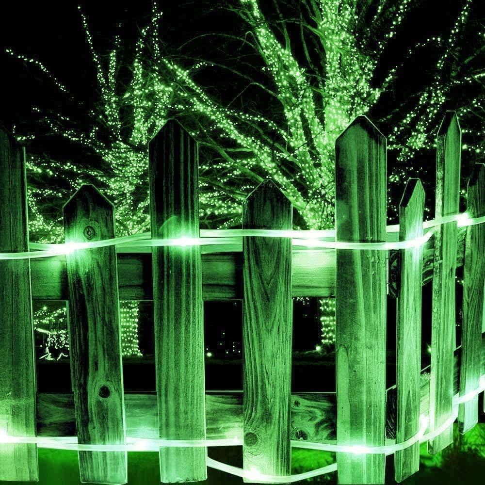 Solar Rope Lights, 50 LEDs 23ft Waterproof Outdoor String Lights with 8 Modes, Solar Powered Garden Lights for Yard, Fence, Path, Tree, Wedding & Party Decoration (Green)