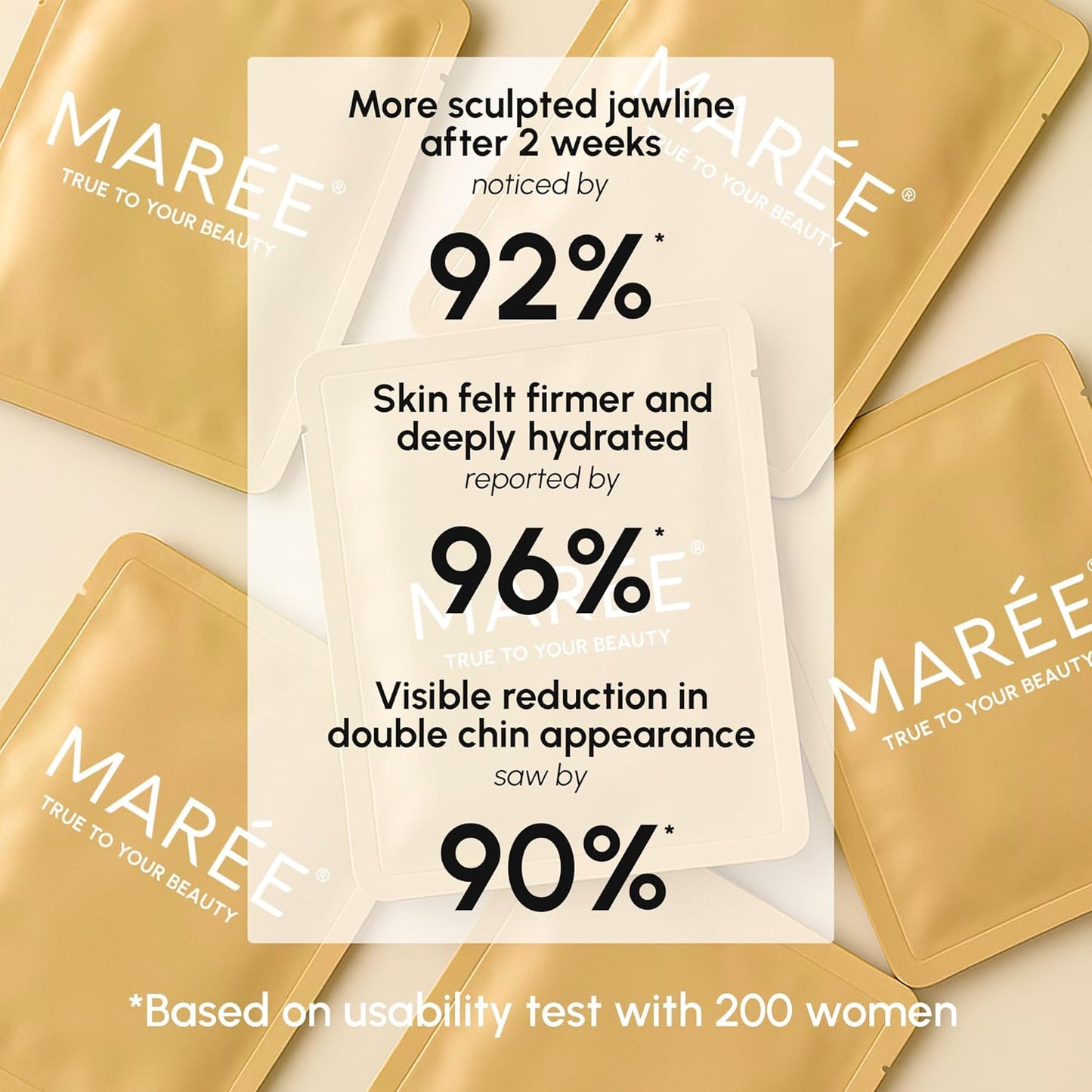 MAREE V Line Lifting Mask with 24K Gold – Deep Collagen Face Mask for 