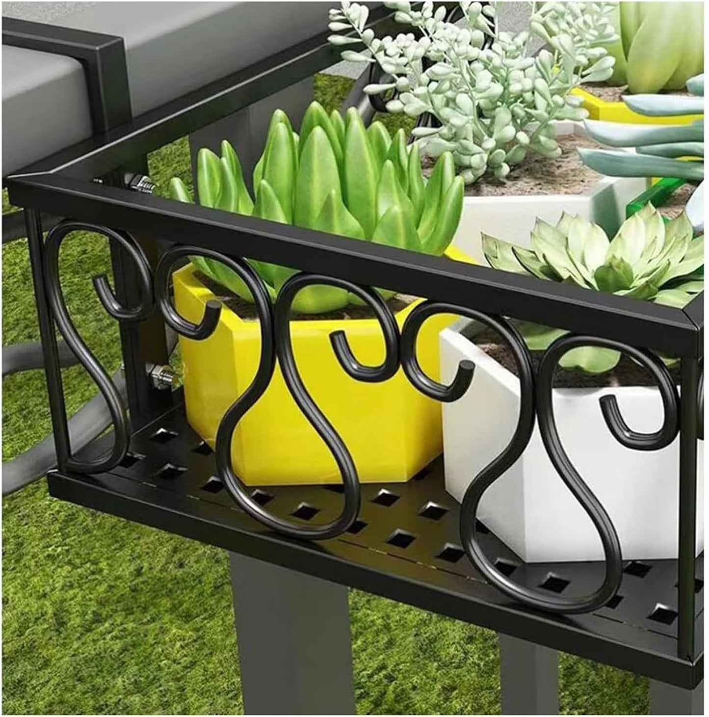 Hanging Railing Planter - Balcony & Fence Flower Pot, Country House De