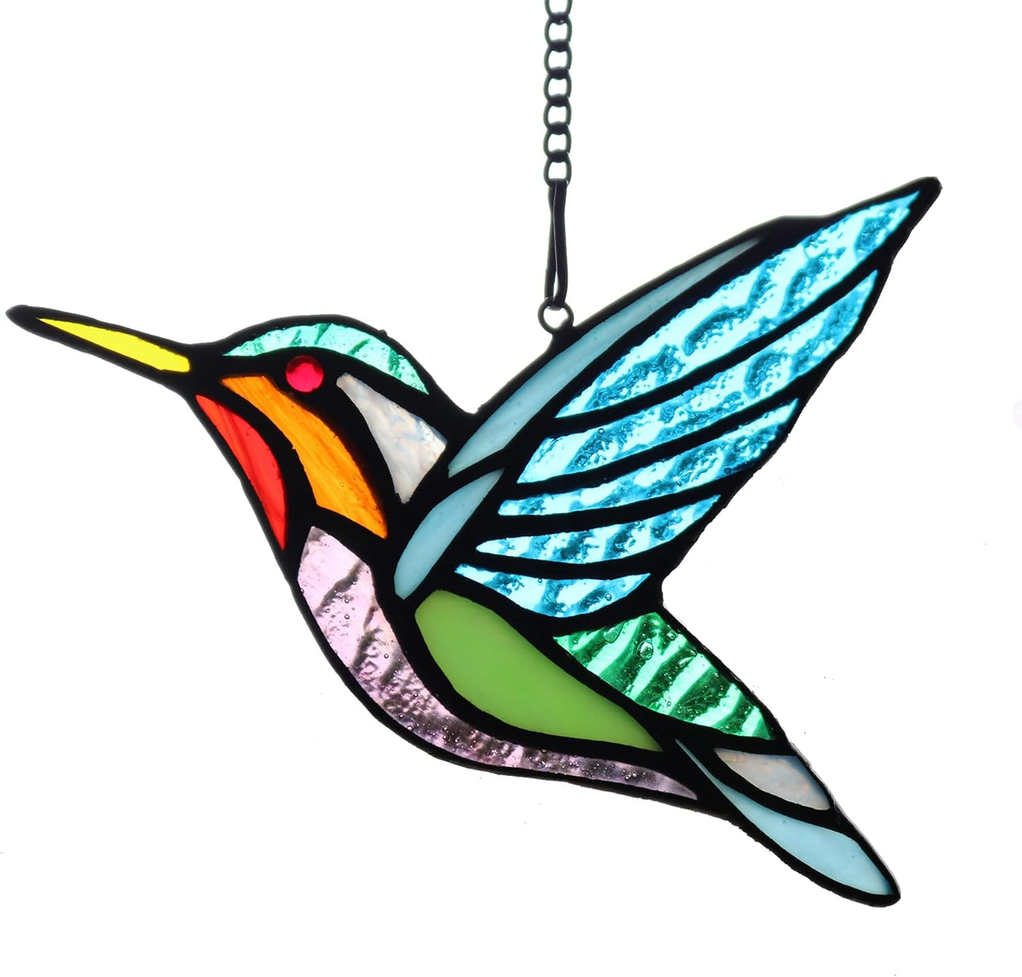 Stained Glass Birds Window Hangings, Stained Glass Hummingbird Decorations,Bird Suncatcher for Window Decor Hummingbird Gifts for Mom,Bird Lovers