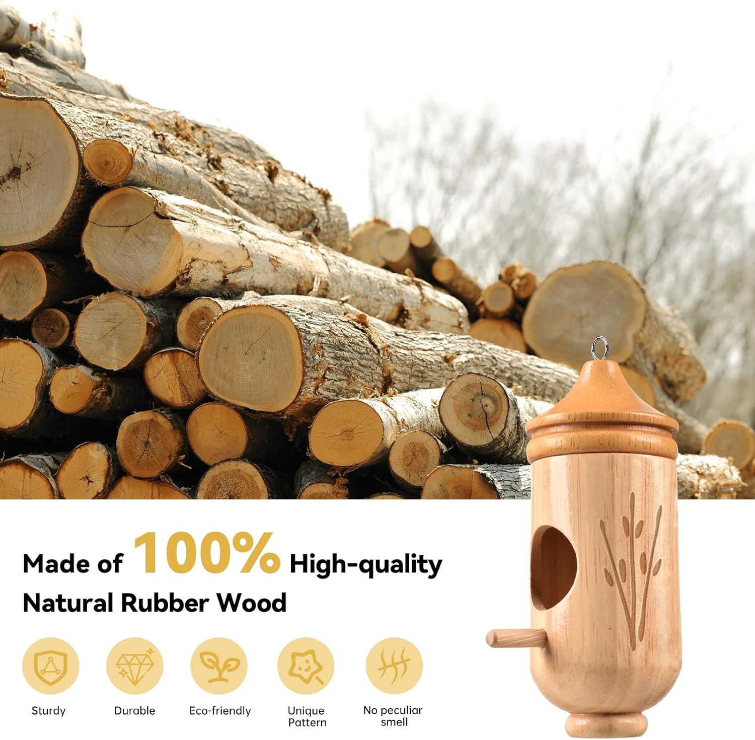 Hummingbird House, Solid Wood Hummingbird Houses for Outside-Exquisite