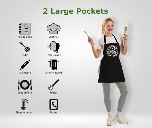 Plant Lover Gifts, Easily Distracted by Plants Gardening Apron for Women with Pockets, Plant Lady Mom Gifts