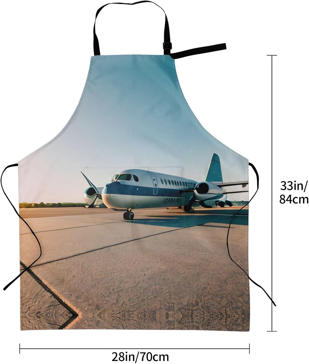 Airplane Print Laundry apron 28x33 In Waterproof Kitchen Apron with Po