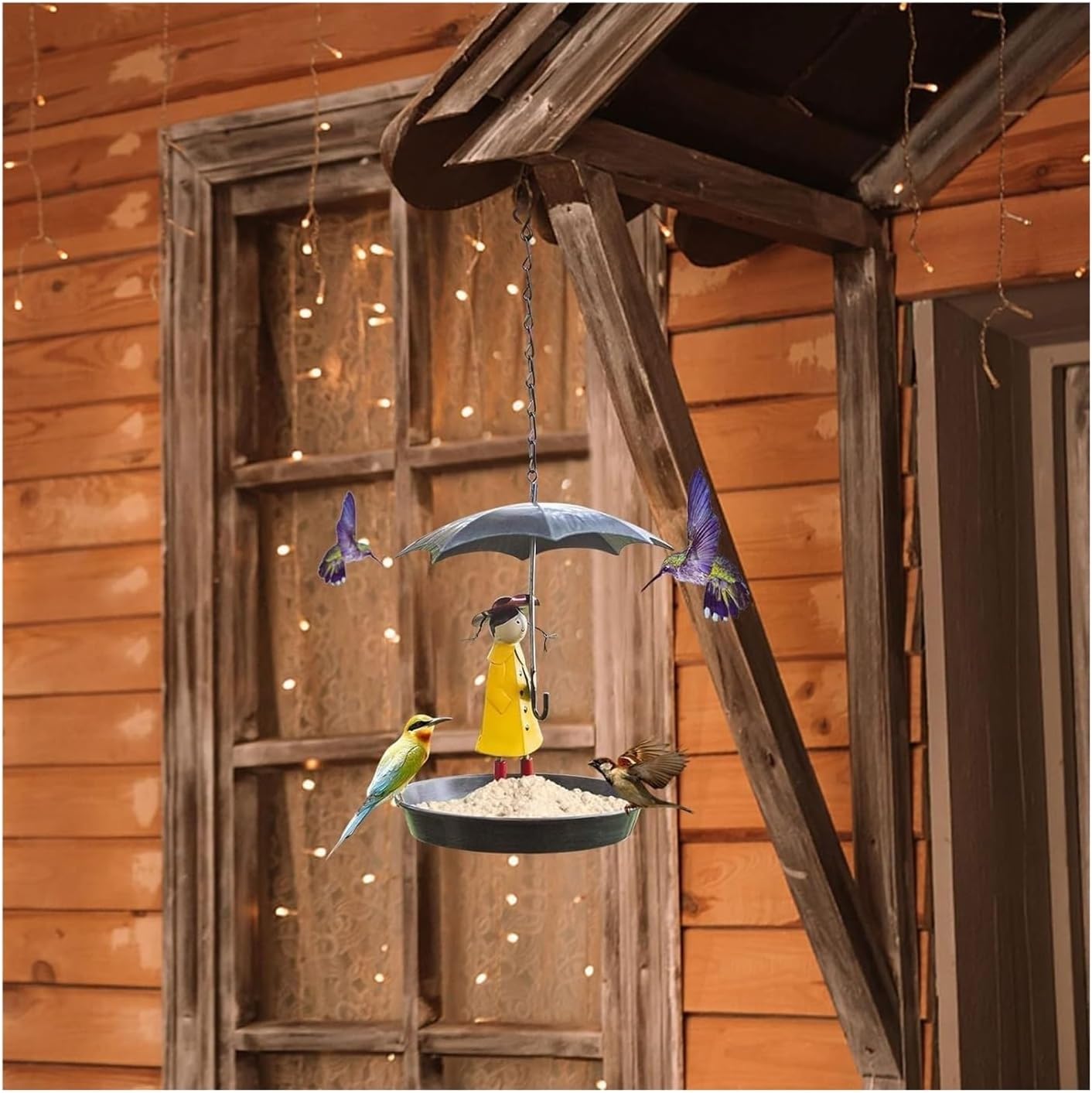 SOYON Umbrella Girl Bird Feeder,garden Bird Feeders,hanging Bird Feeder,garden Decoration Bird Feeder,for Garden Yard Decoration