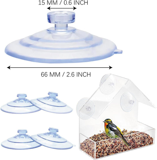6 Pack Replace The Suction Cups of The Birds The Suction Cup of The Glass Bird Feeder, The of The Window of The Bird Feeder
