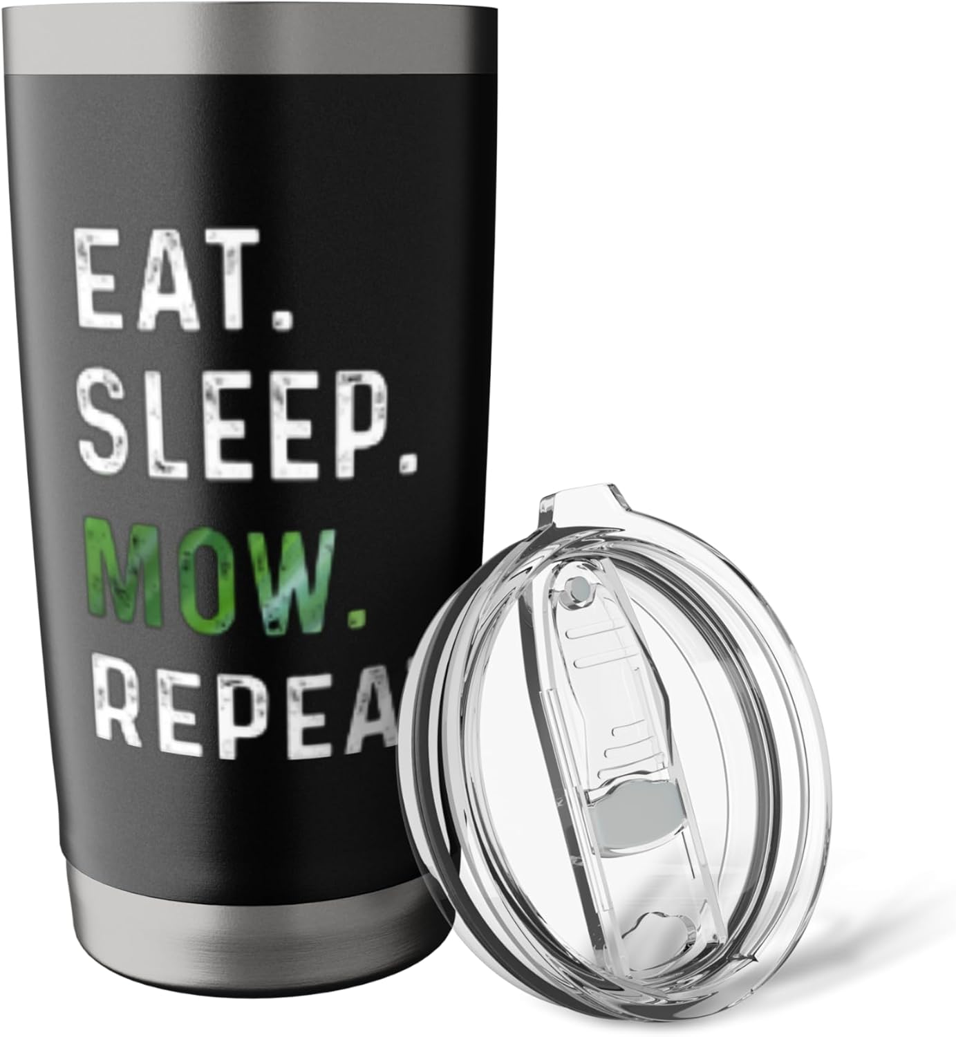Eat Sleep Mow Repeat Lawnmower Funny Lawn Care Men Grass Cut Stainless Steel Insulated Tumbler