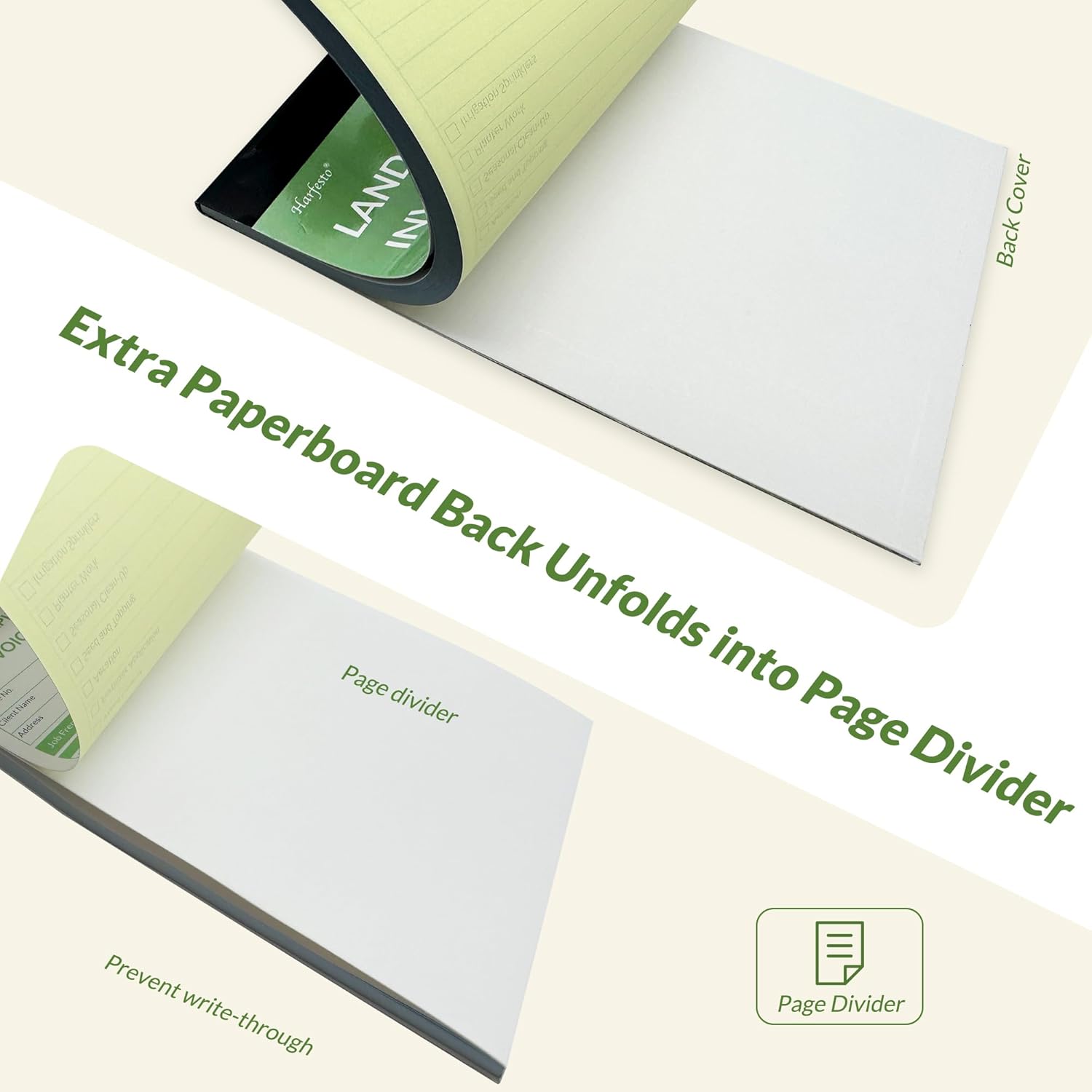 Professional Garden Invoice Receipt Book, Landscaping Invoice Book for