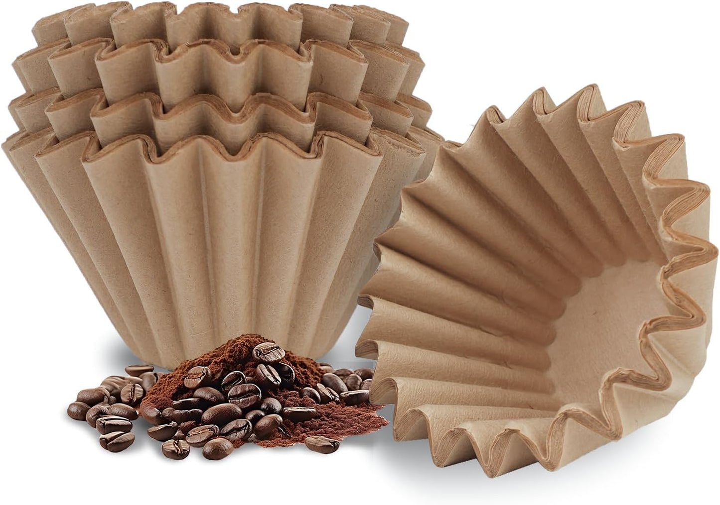 Disposable Small Coffee Filters,100PCS Unbleached Basket Coffee Paper 