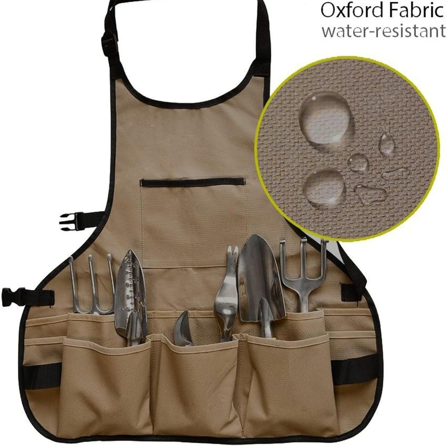 Compact Waterproof Gardening Apron with 14 Pockets - Tool Organizer for Gardeners, Woodworking & Outdoor Work