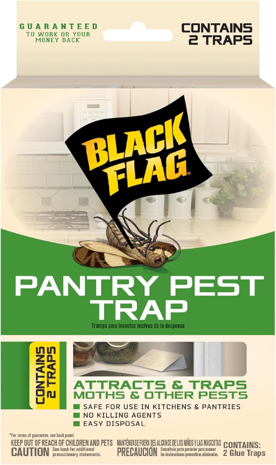 Black Flag Pantry Pest Trap 2 Count, Insect Traps, Safe For Use In Kit