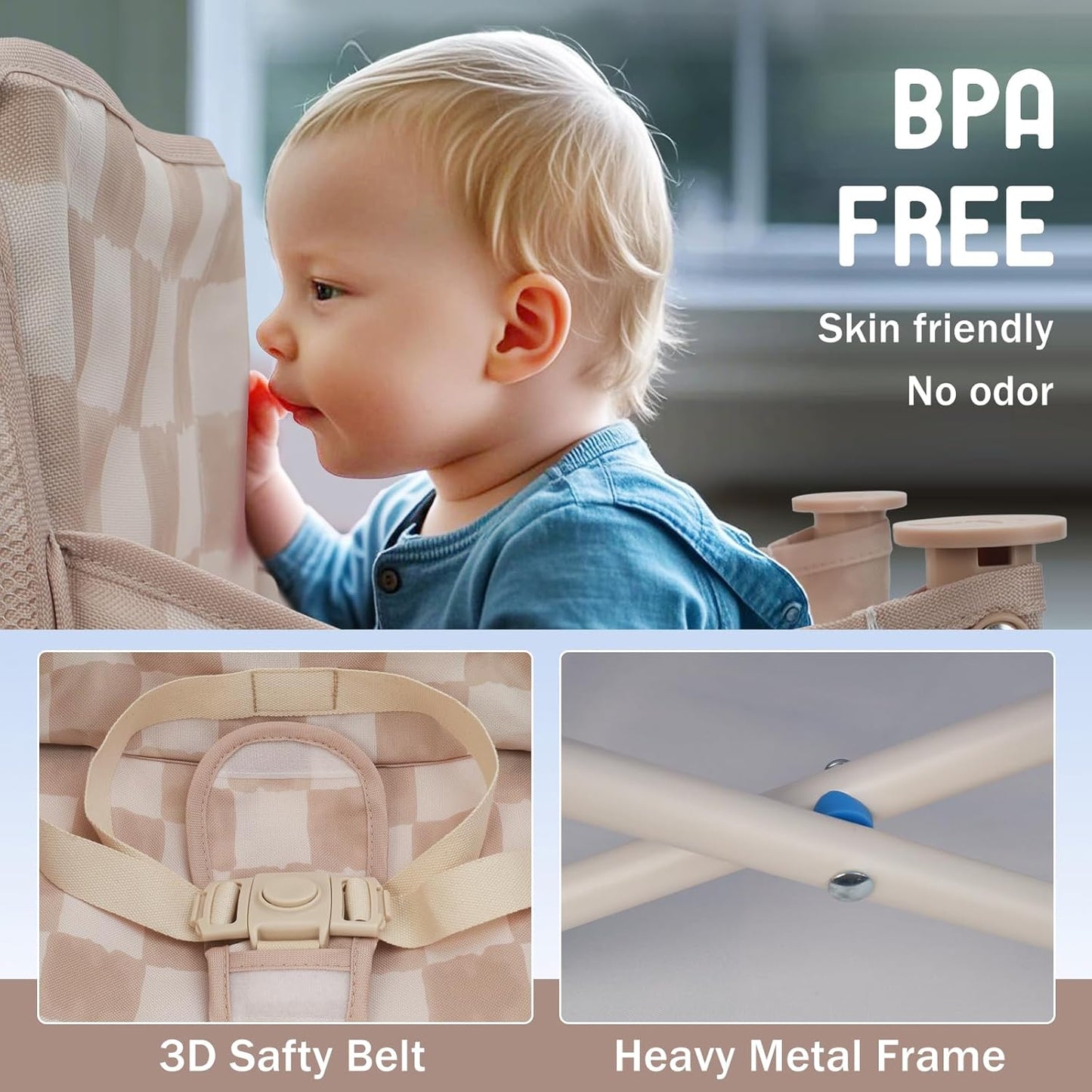 Tiny Marvels Portable 3-in-1 Baby Chair, Cozy Booster Seat, Baby Seat 