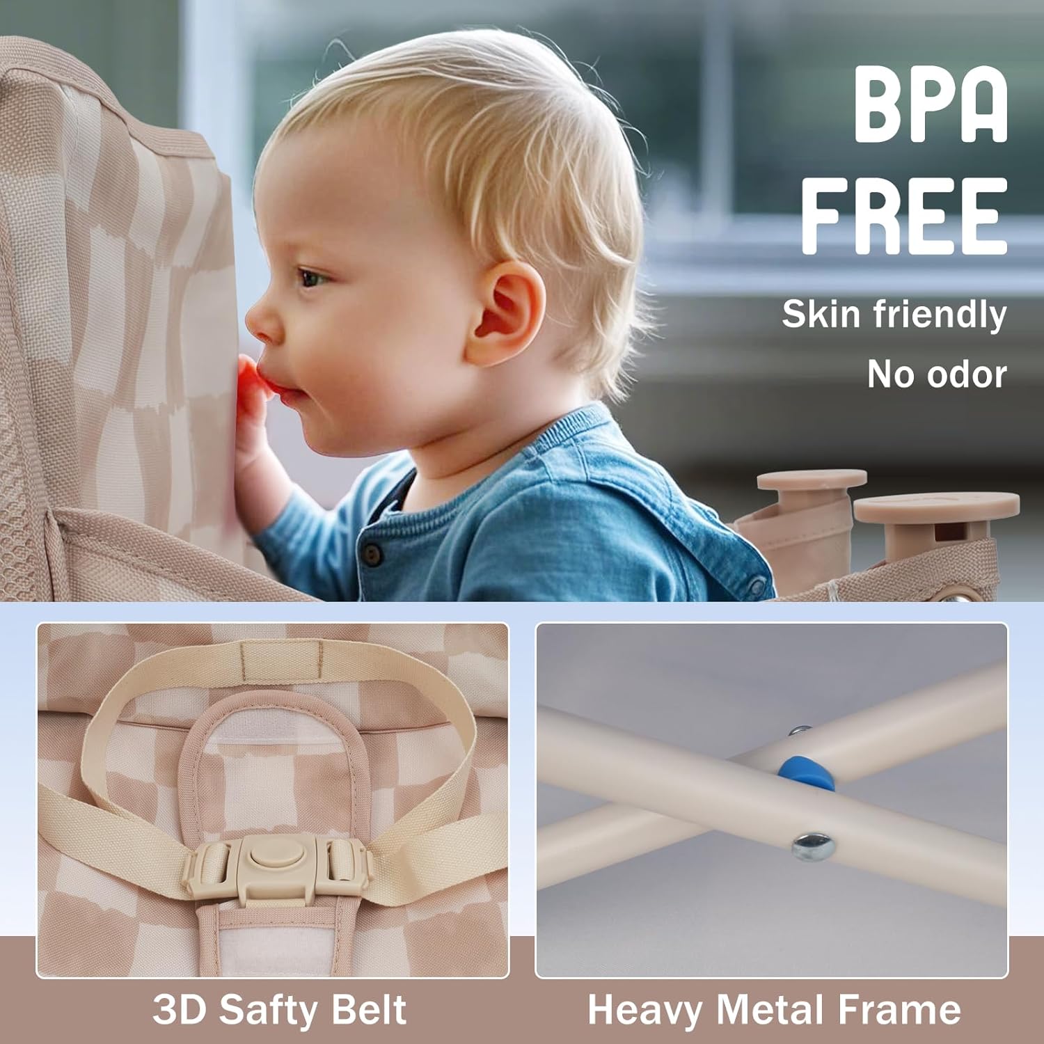 Tiny Marvels Portable 3-in-1 Baby Chair, Cozy Booster Seat, Baby Seat 