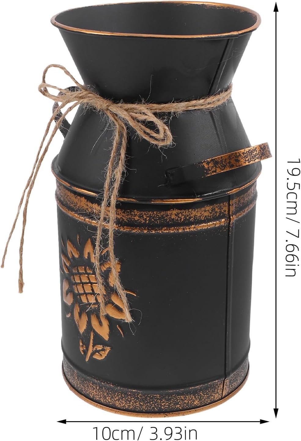 Milisten Vintage Metal Flower Bucket Vase Floral Art Planter for Balco