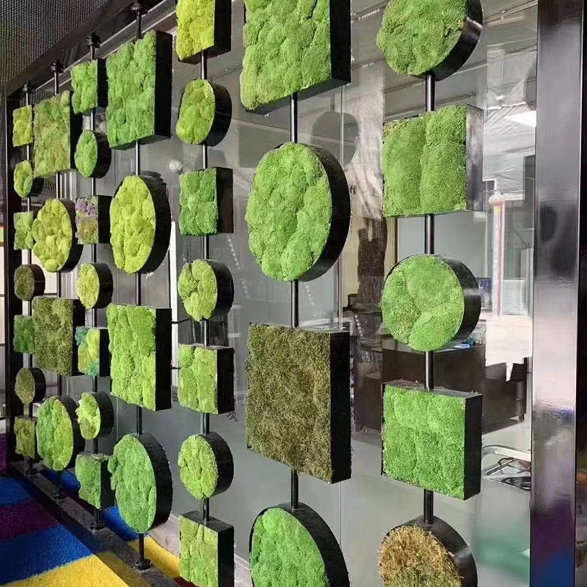 QueenBox® 40g Multi-Color Artificial Moss Fake Green Lichen Plants Imitation Decorative Moss for Home Wall Garden Outdoor, Reddish Brown