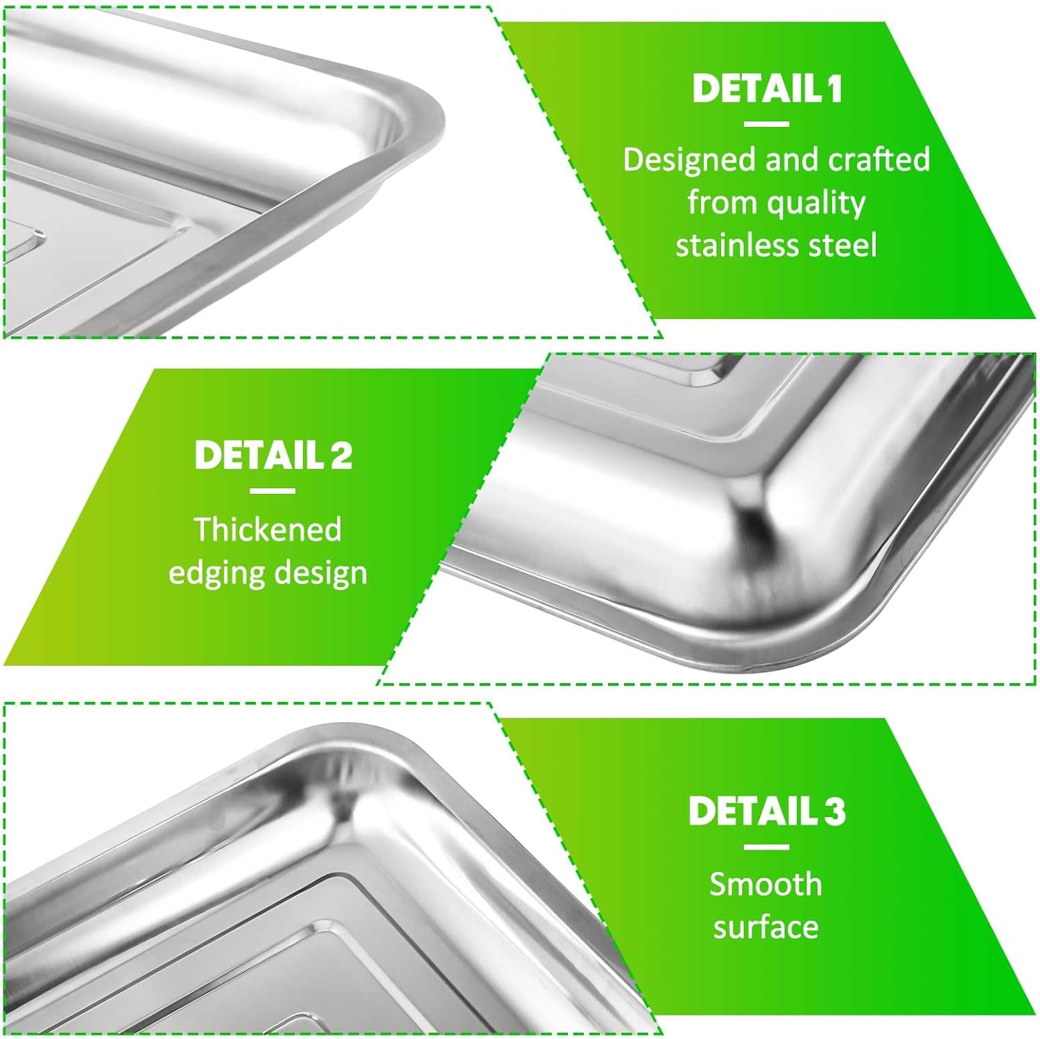 10 Pcs Stainless Steel Seed Starter Tray, Stainless Metal Garden Trays