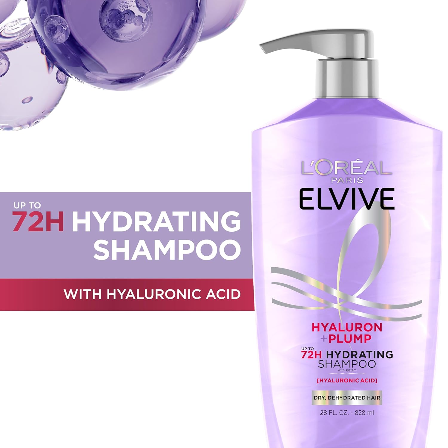 L'Oreal Paris Elvive Hyaluron Plump Shampoo and Conditioner Set for De