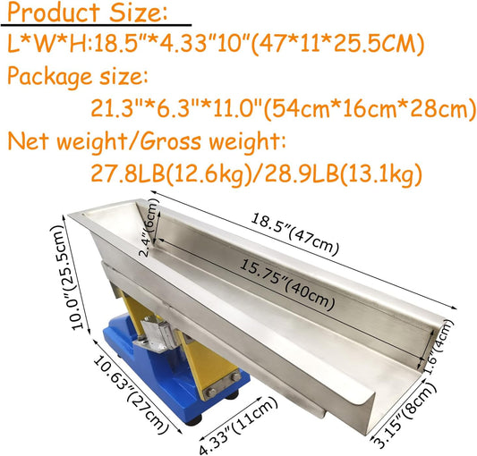 INTBUYING Electromagnetic Vibrating Feeder Shaking Feeding Machine 110