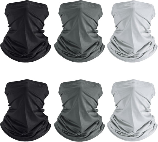 Geyoga 6 Pieces Summer UV Protection Cooling Neck Gaiter Face Clothing