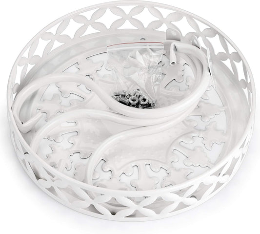 OwnMy Metal Round Plant Stand Rustproof Iron Flower Pot Holder, Indoor