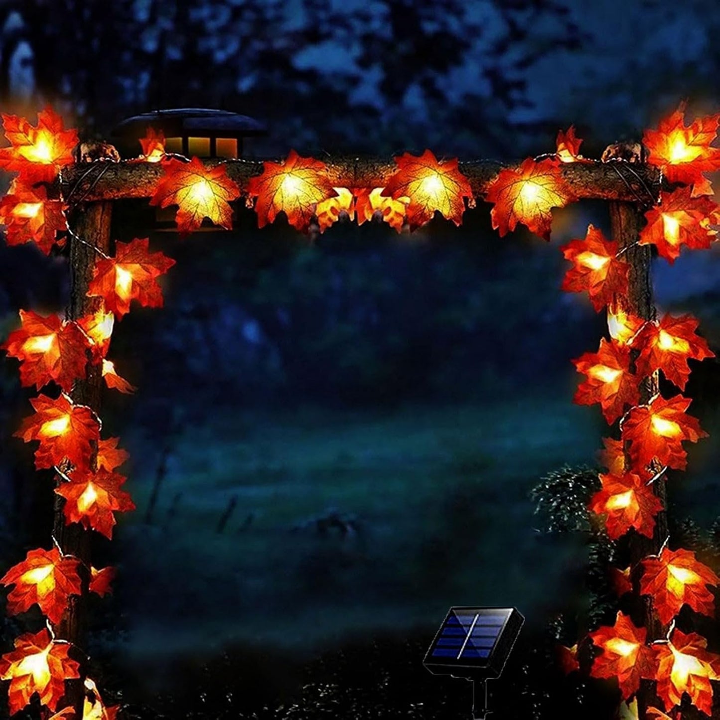 Zero Cost Solar Christmas Lights Outdoor, 2-10M Auto On/Off Vine Lights with 8 Modes, Waterproof for Xmas Tree, Garden & Long-Lasting Holiday Decor(5m/16.4ft,Sol Pwr,9)