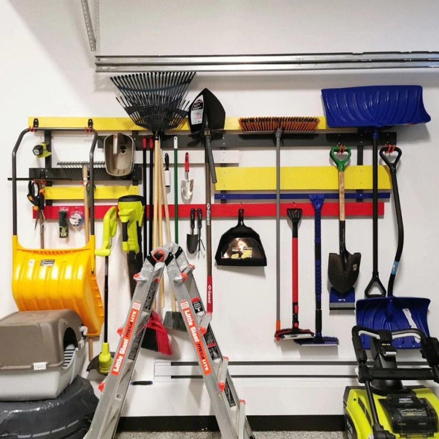 Garage Storage Hooks, 16 Pcs Heavy Duty Wall Mount J Utility Hangers for Tools, Cable, Extension Cord (‎19G-3.3inch16)