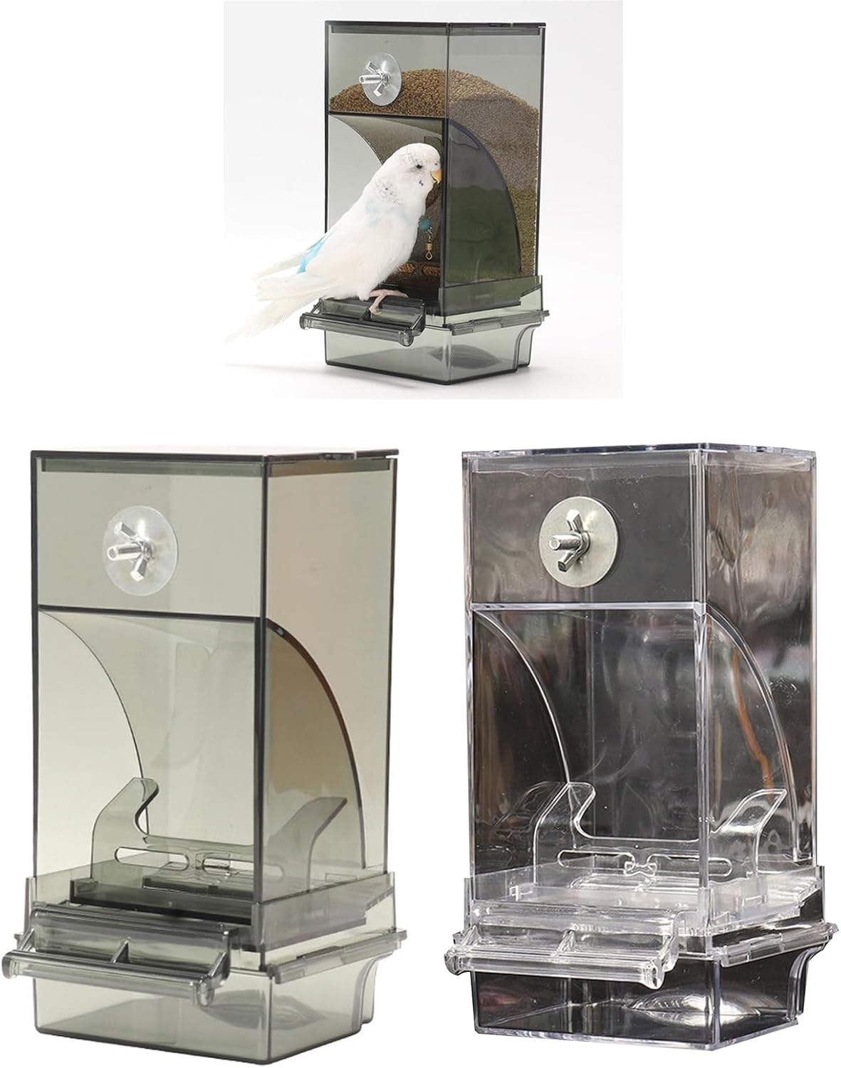 Transparent Bird Feeder House Anti-Splash Design Outdoor Birdfeeders Hangings Birdhouse for Outside Garden