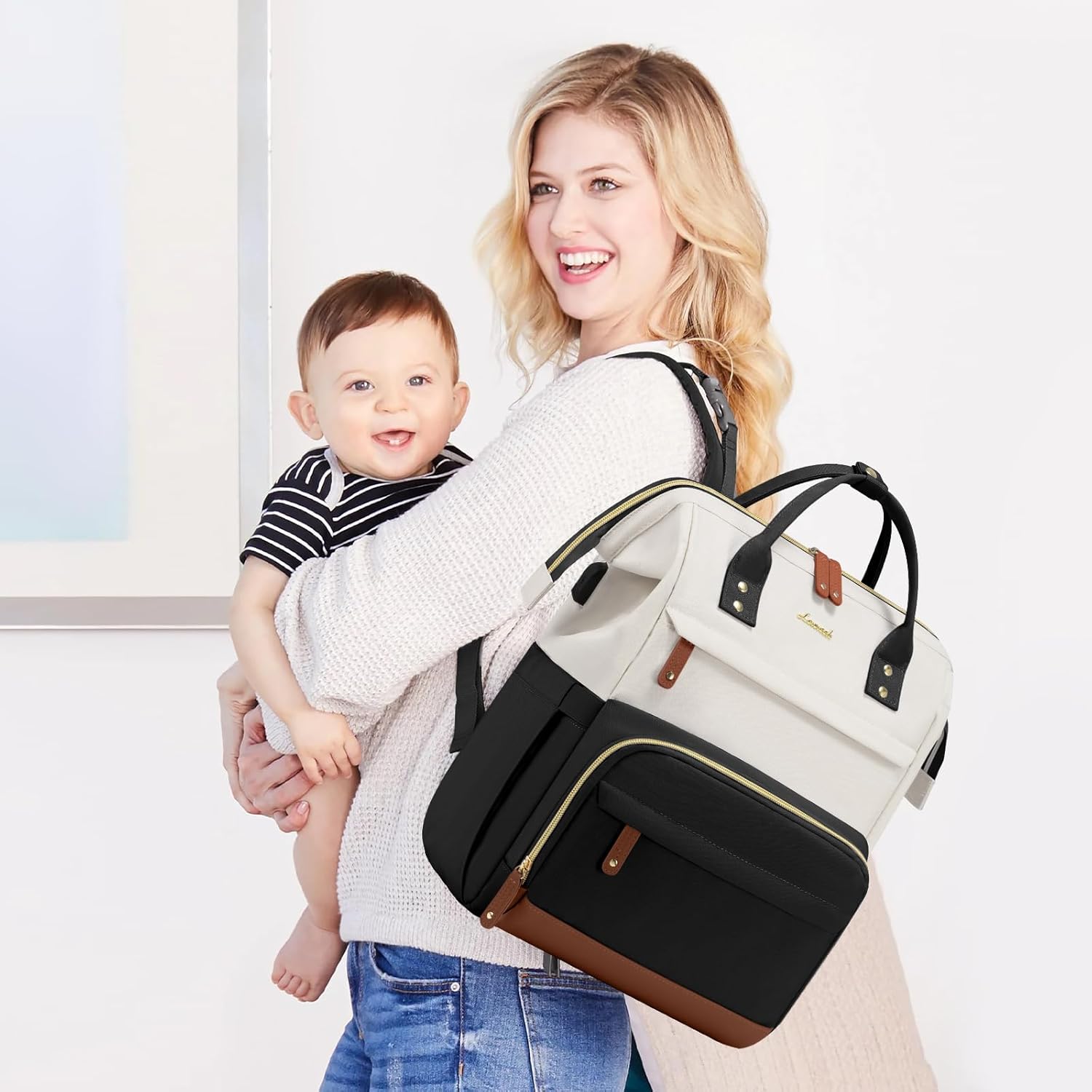 LOVEVOOK Diaper Bag Backpack, Baby Bag with Changing Station, Large Di