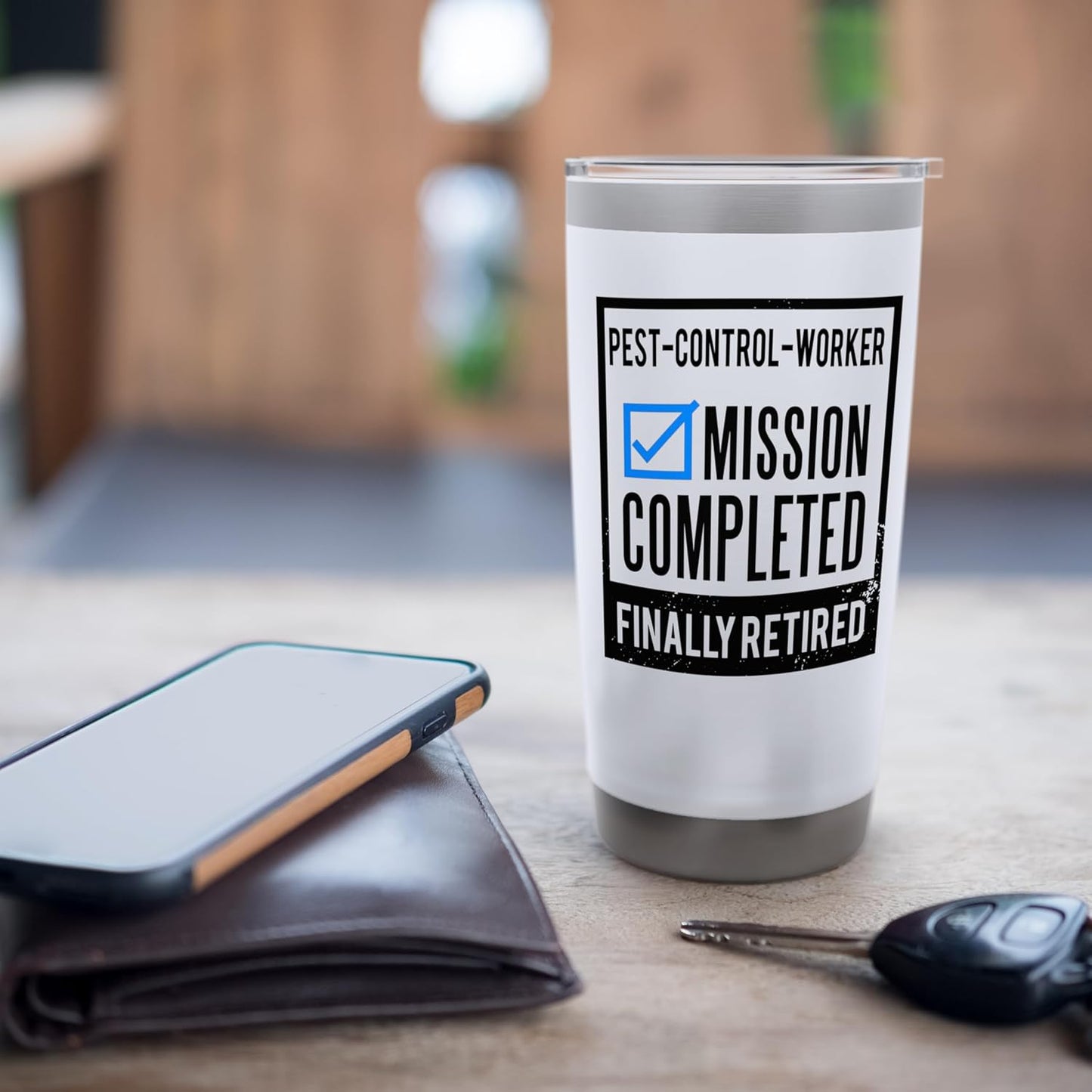 Retirement gift idea Retired Pest-Control-Worker Stainless Steel Insulated Tumbler