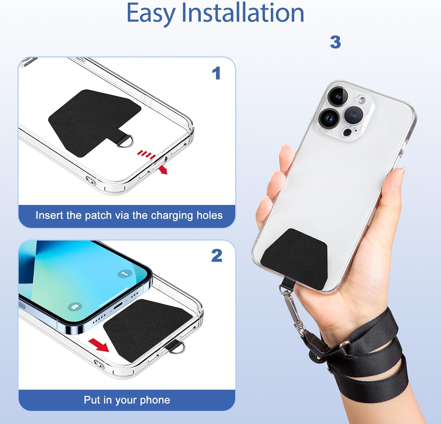 Doormoon Phone Lanyard, Universal Adjustable Neck Strap for Phone Case
