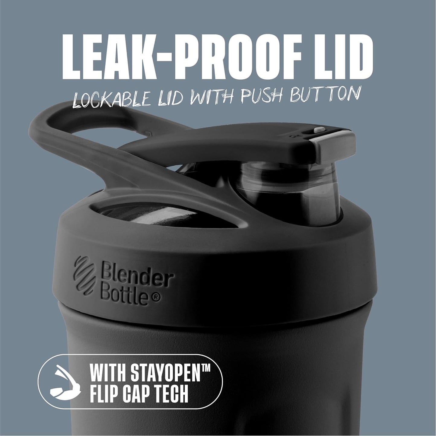 BlenderBottle Strada Shaker Cup Insulated Stainless Steel Water Bottle