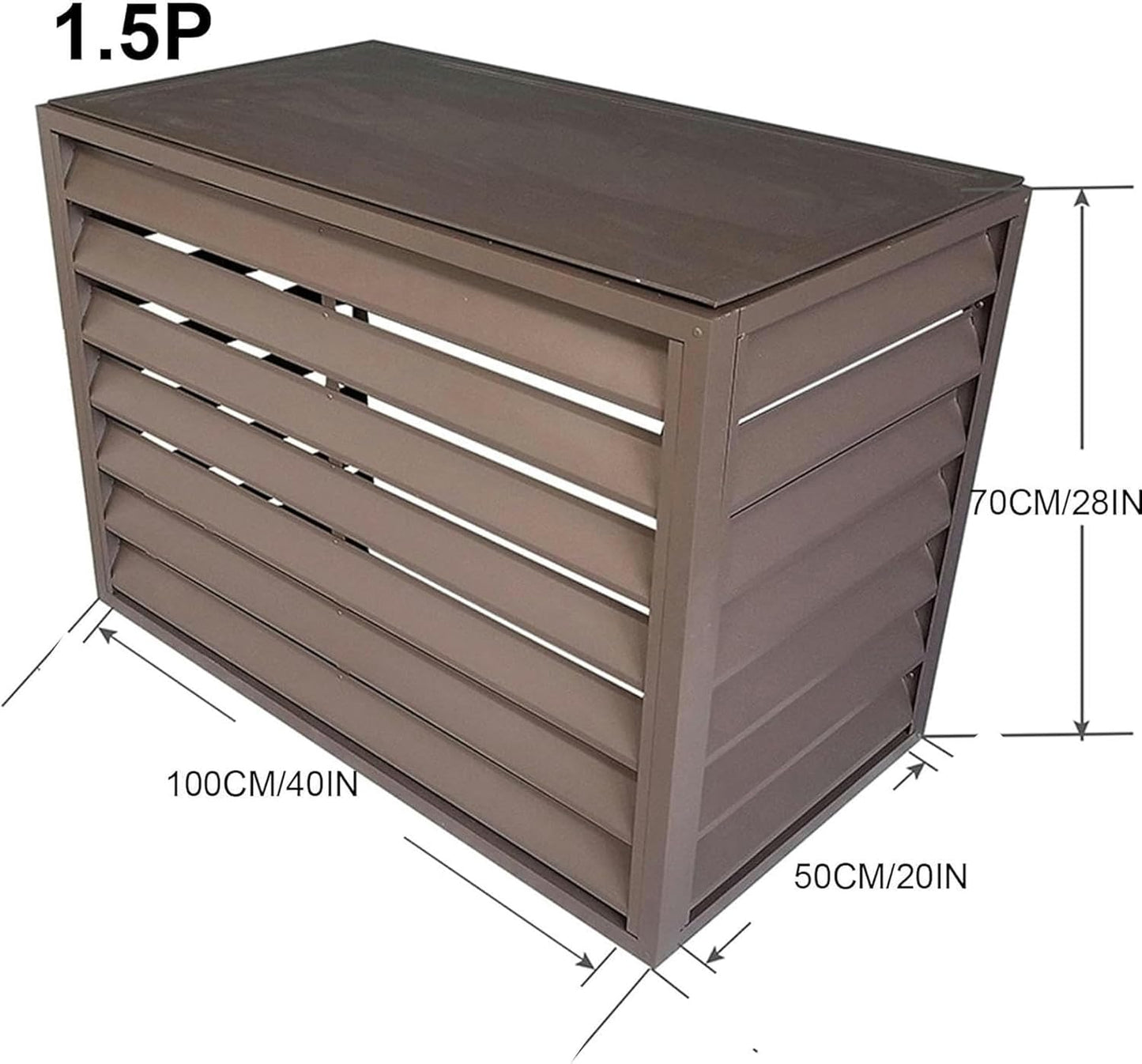 Outdoor air conditioner screen,Mini Split Air Conditioner Cover for Outside Units,Shelf Plant Stand,Outdoor AC Unit Cover,Noise Reduction,suitable for outdoor(Color:Gray,Size:110*60*80cm/43*
