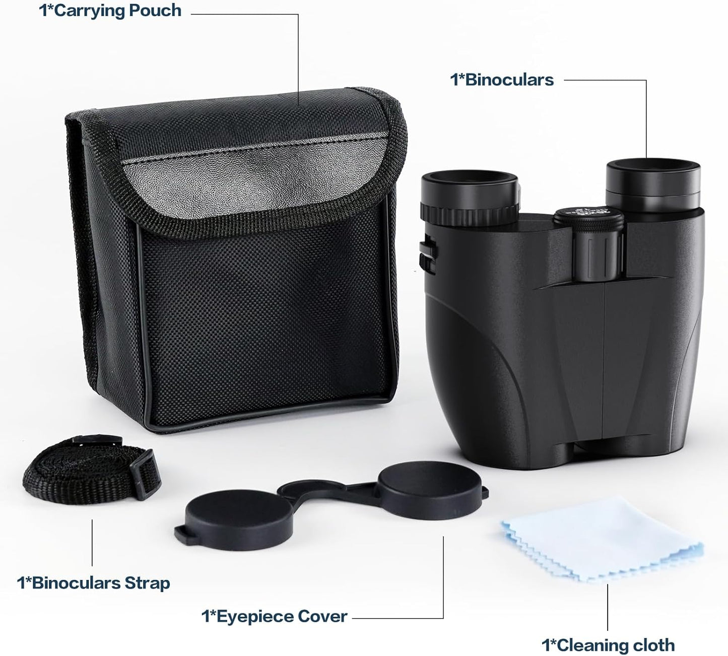 Binoculars for Adults and Kids, 20x25 Compact High Power Binoculars with Low Light Vision for Bird Watching, Large Eyepiece Waterproof Outdoor Hunting, Travel, Sightseeing