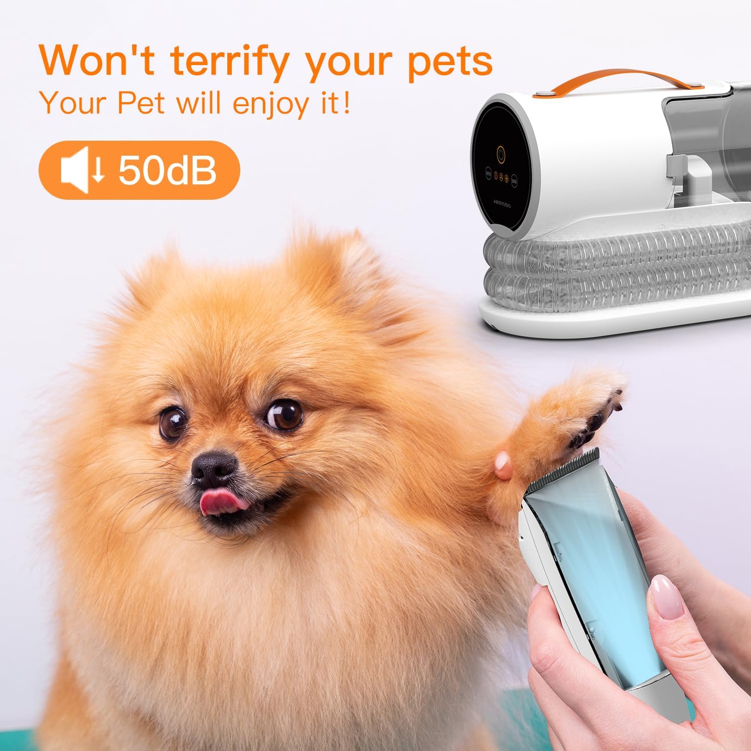 AIRROBO Dog Grooming Vacuum Kit,12000Pa Strong Pet Vacuum for Shedding