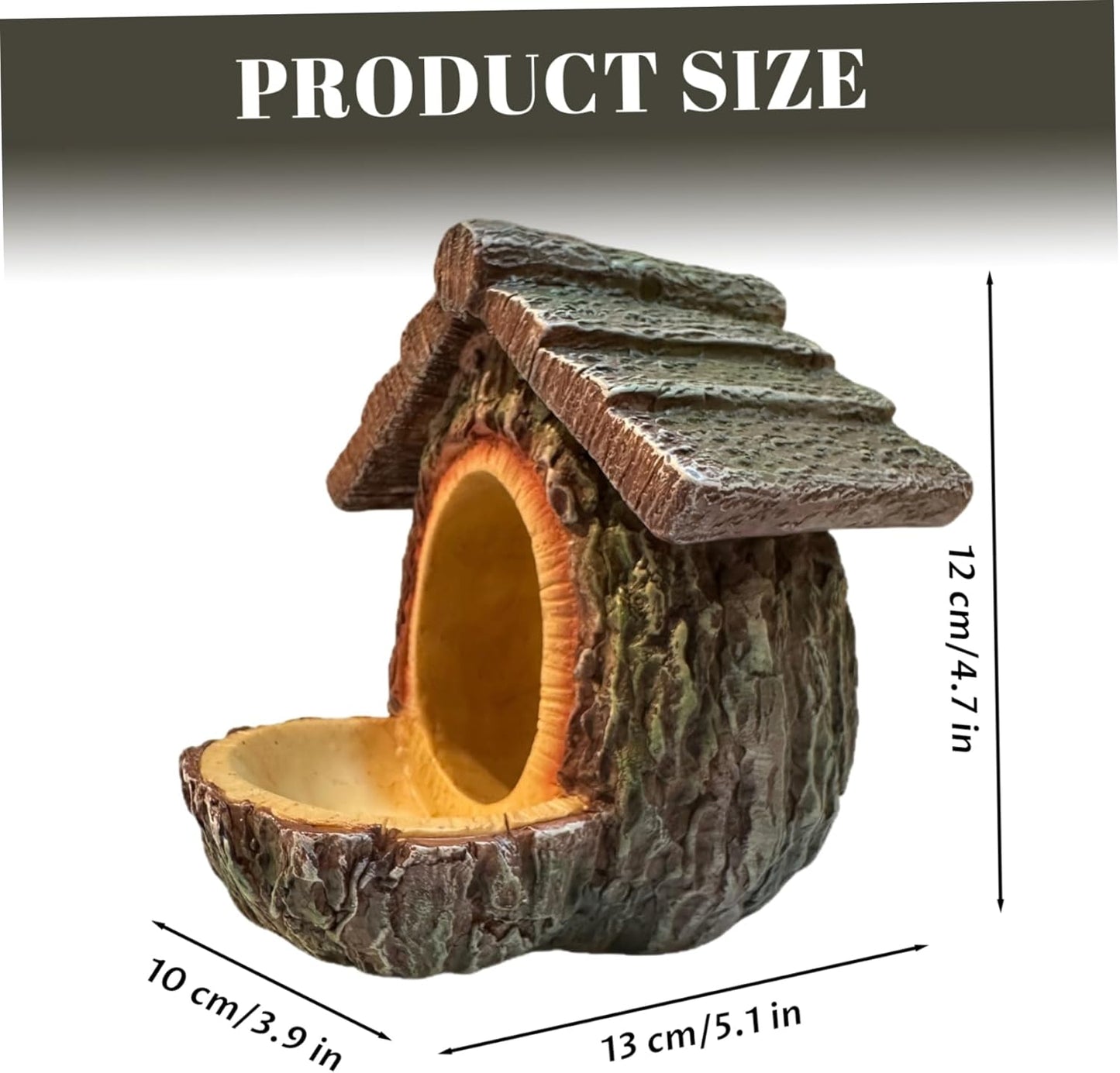 Bird Feeders for Outdoors Hanging Birdfeeder Treehouse Shape Hanging Bird Feeder with Hole Waterproof Resin Feeders for Outdoors Garden Patio 3.9x5.1x4.7 inch