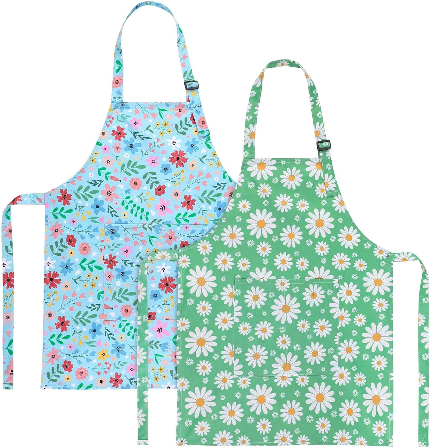 2 Pack Kids Apron, Cute Cooking Aprons, Waterproof Art Apron with Pock