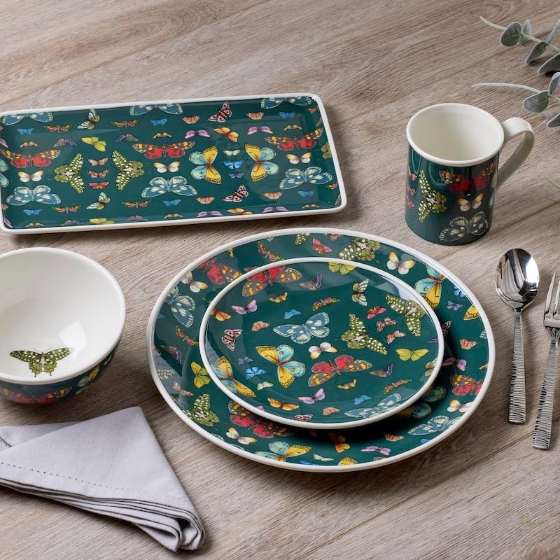Portmeirion Botanic Garden Harmony Accents Tray (13" x 7.5") - Porcela