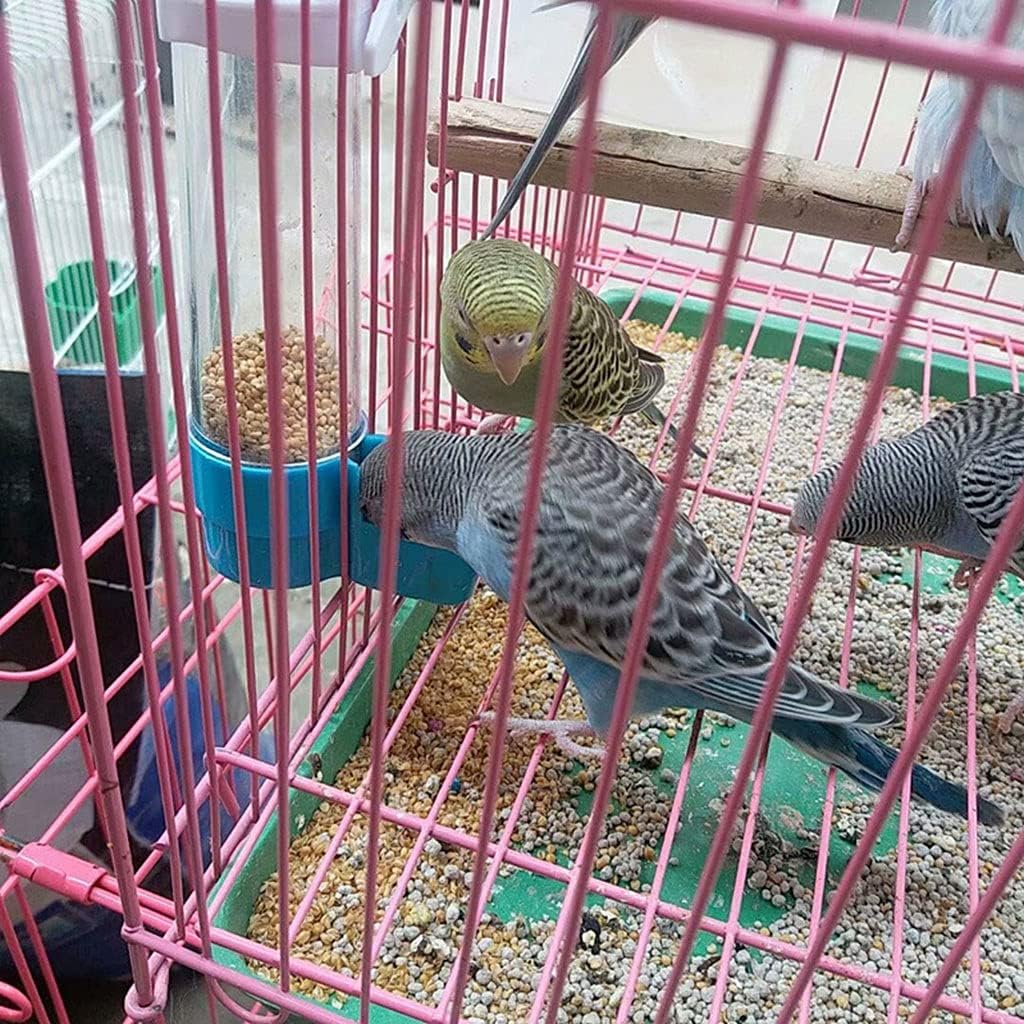 Pet Bird Auto Feeder Parrot Cockatiel Feeding Water Drinker Cup Bowl D