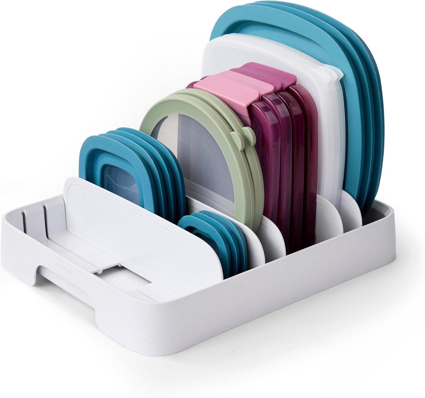 YouCopia StoraLid Adjustable Food Container Lid Organizer for Kitchen 