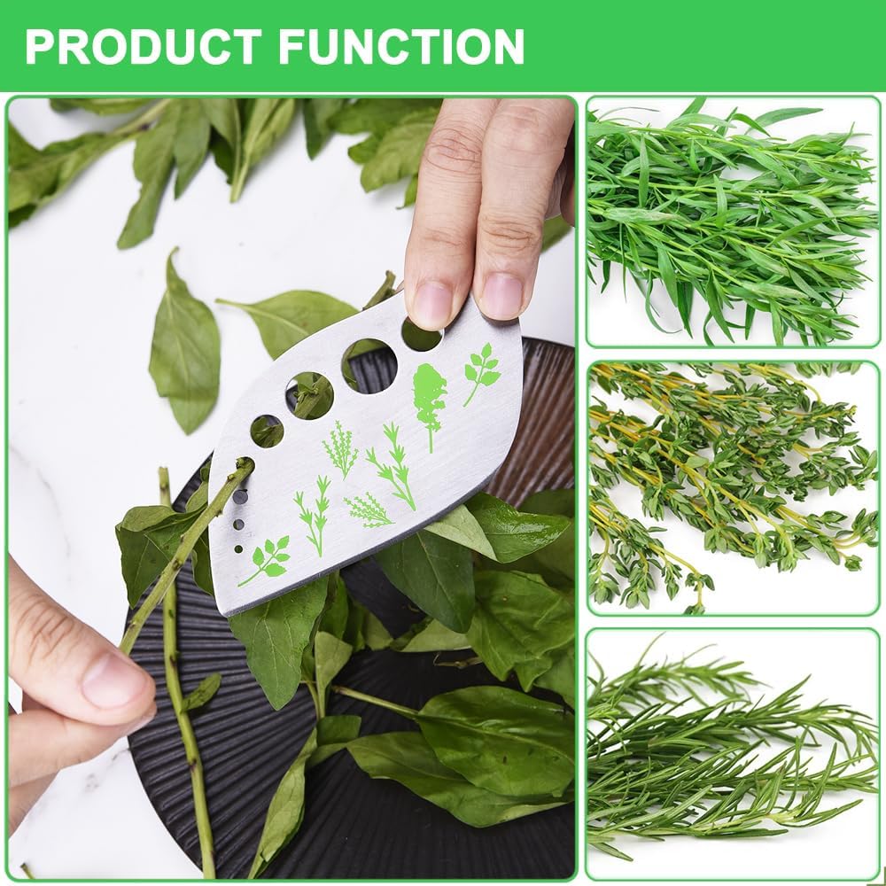 Herb Stripper Tool Leaf Stripper 9 Holes Herb Zip Tool Herb Chopper 2 