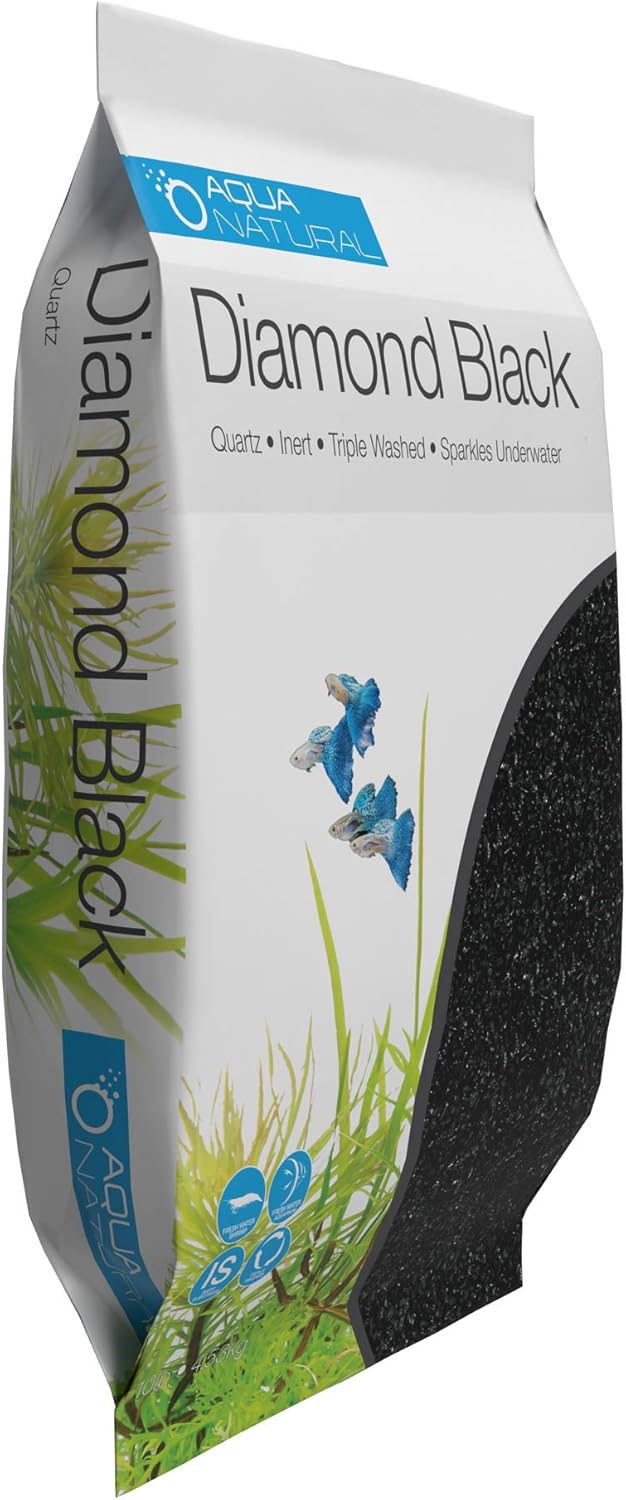 Aqua Natural Diamond Black 10lb, Premium Gravel and Substrate for Aqua
