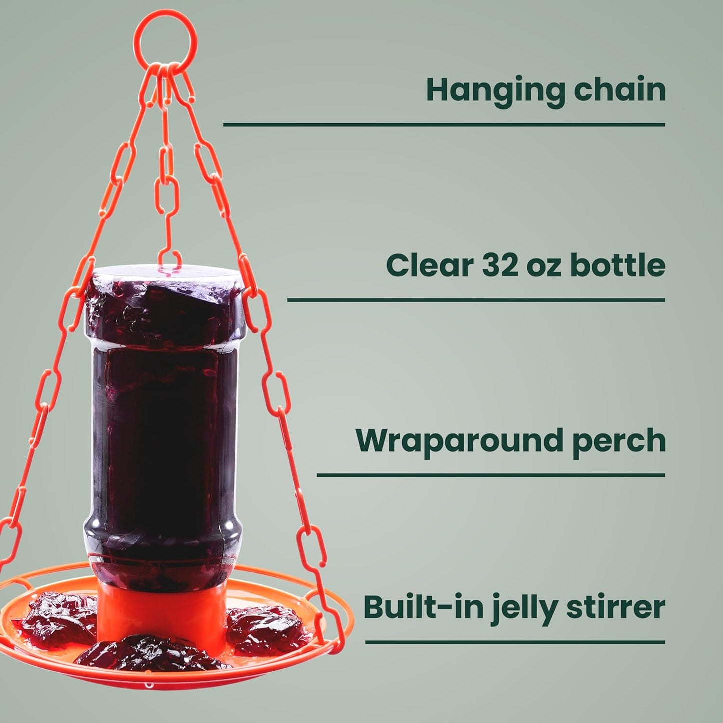 Perky-Pet 253 Wild Oriole Jelly Bird Feeder - 32 Ounce Feeder Capacity