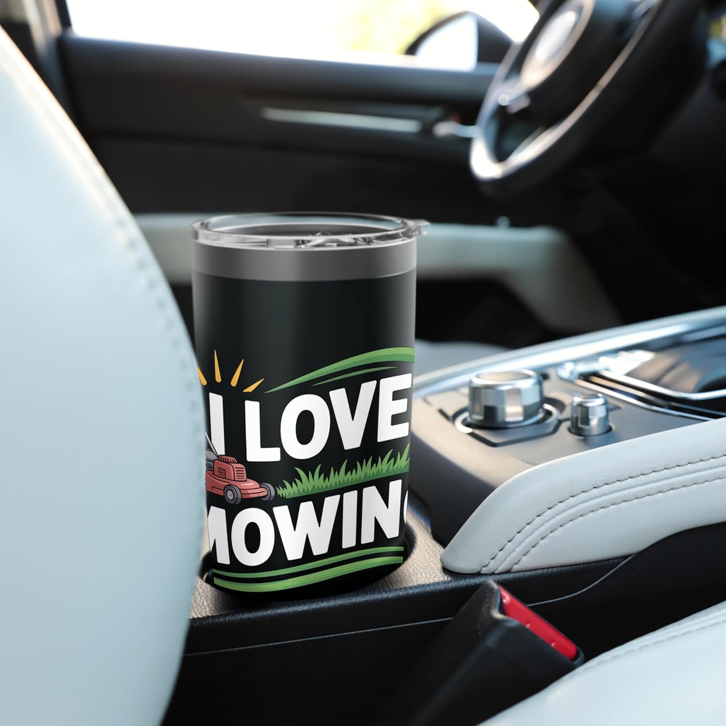 I Love Mowing Lawn Care Graphic Stainless Steel Insulated Tumbler